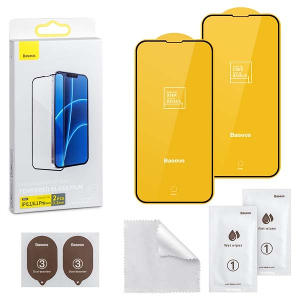 

Защитное стекло Baseus iphone 13/13 Pro Full Glass 0.3mm 2 шт