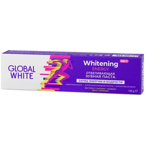 фото Зубная паста отбеливающая global white enegry, 100 г