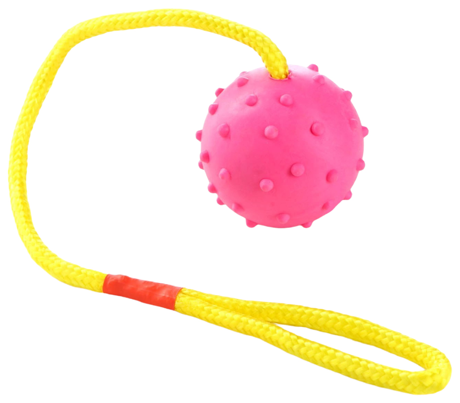 

Игрушка Пижон Мяч на веревке, розовая, 6 см