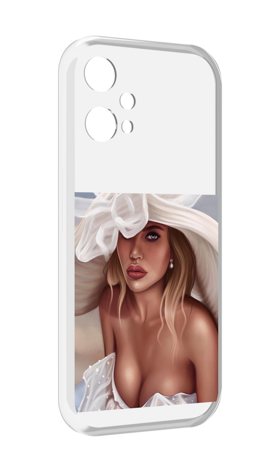 

Чехол MyPads девушка-в-белой-шляпе женский для OnePlus Nord CE 2 Lite 5G, Прозрачный, Tocco