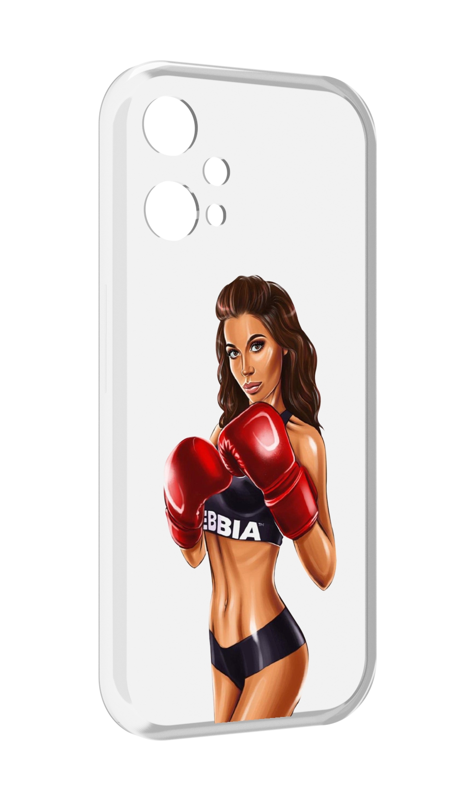 

Чехол MyPads девушка-в-боксерских-перчатках женский для OnePlus Nord CE 2 Lite 5G, Прозрачный, Tocco