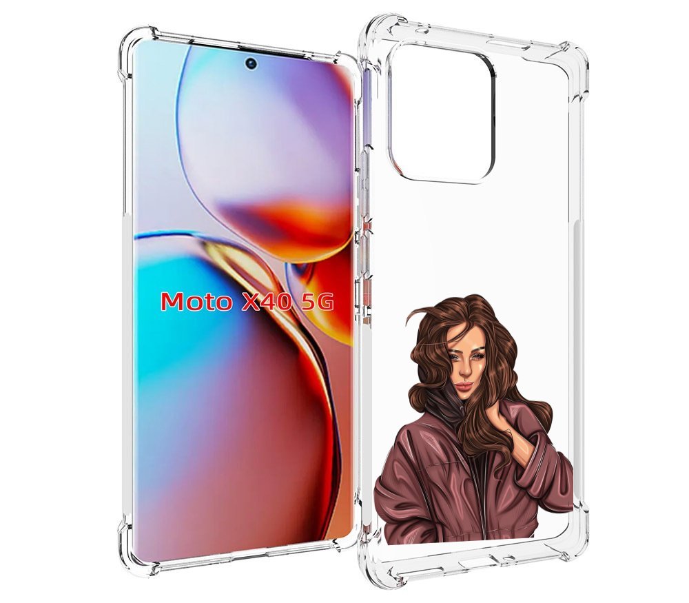 

Чехол MyPads Арт-рисунок-девушки для Motorola Moto X40, Прозрачный, Tocco