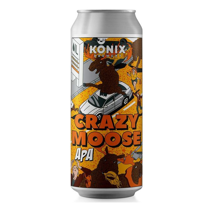 

Пиво Konix Brewery Apa Crazy Moose светлое нефильтрованное непастеризованное 450 мл