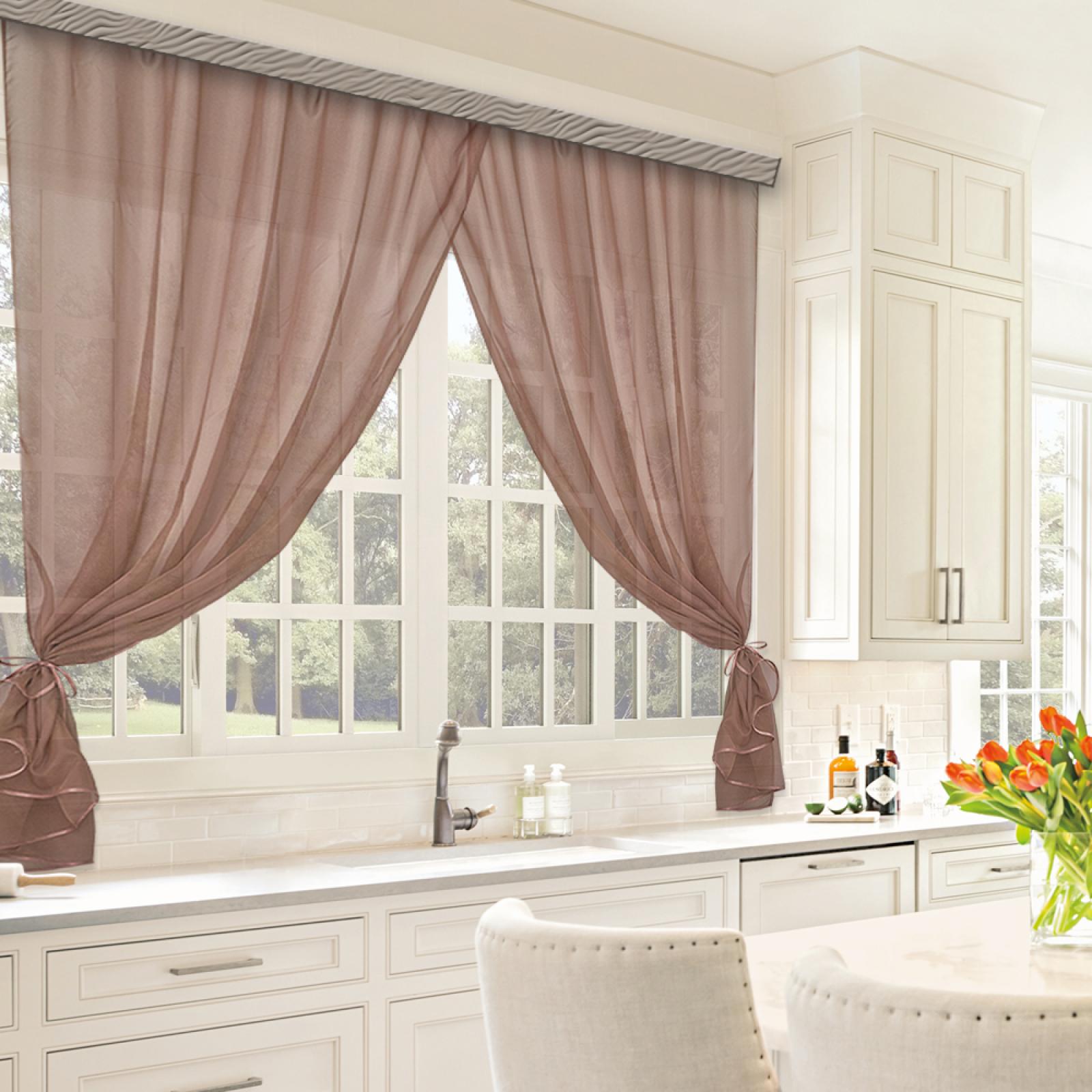 

Комплект штор для кухни Дороти 280x180 какао, Дороти