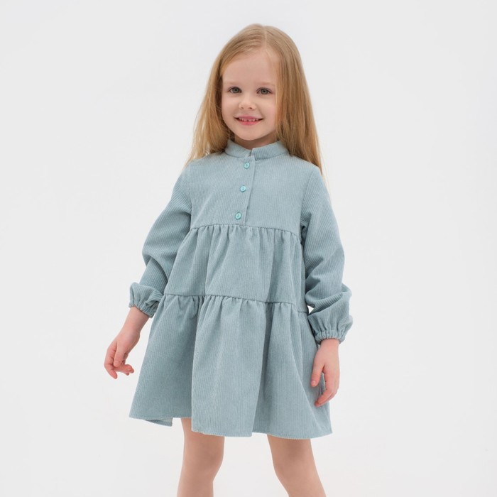 

Платье детское KAFTAN П00000560, голубой, серый, 110, KAFTAN "Velvet"