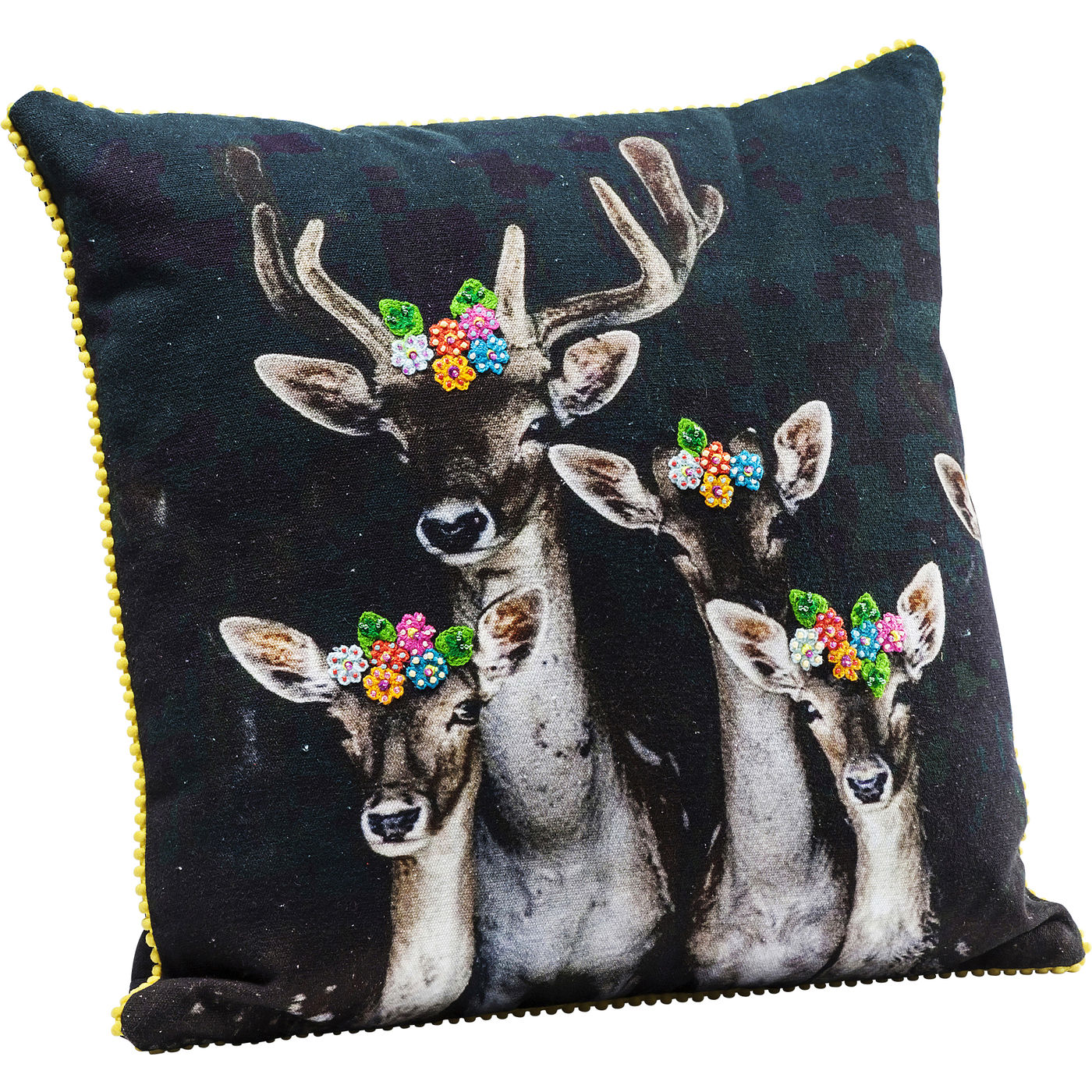 

Декоративная подушка KARE Design 39931 черный 45x45см, Deer Sisters