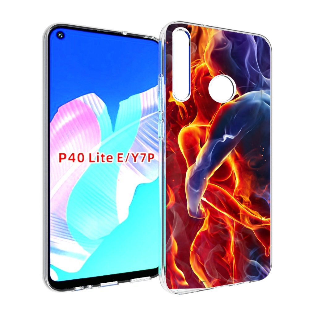 

Чехол бампер MyPads Огонь-вода для Huawei P40 Lite E, Прозрачный, Tocco