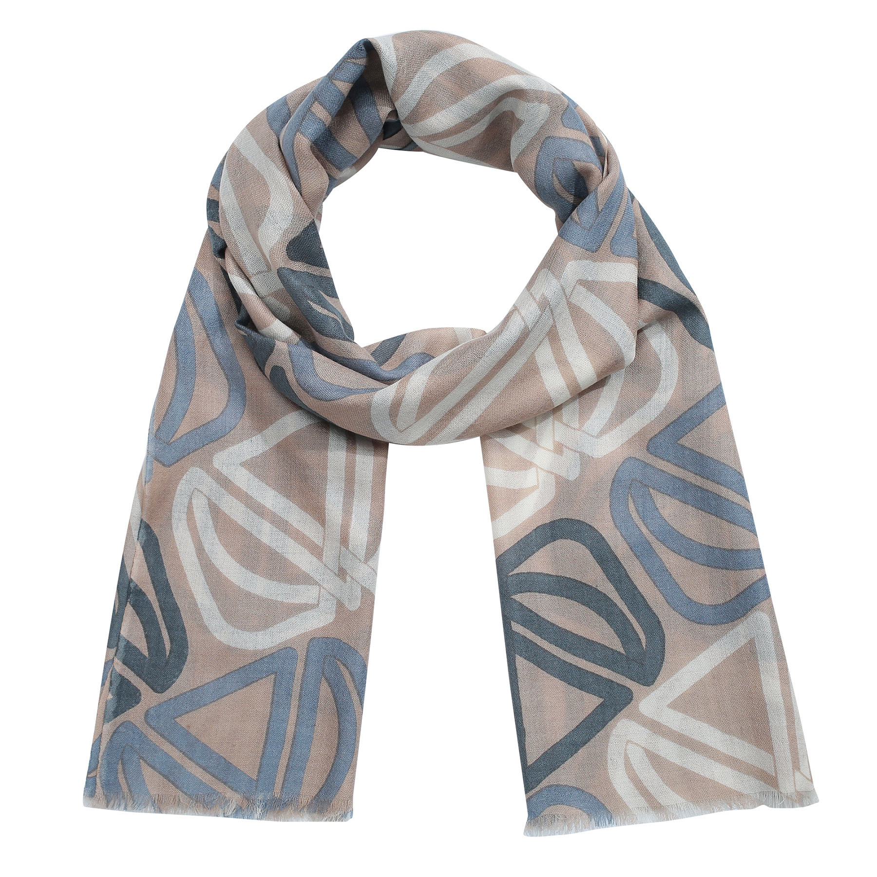 

Палантин женский Ekonika EN44114 blue-beige, 190х70 см, EN44114