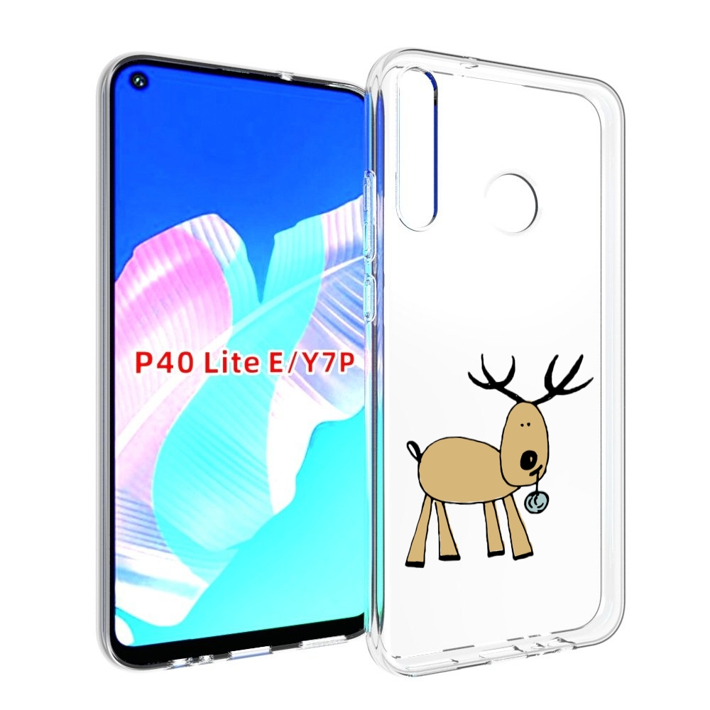 

Чехол бампер MyPads Олень с шариком для Huawei P40 Lite E, Прозрачный, Tocco