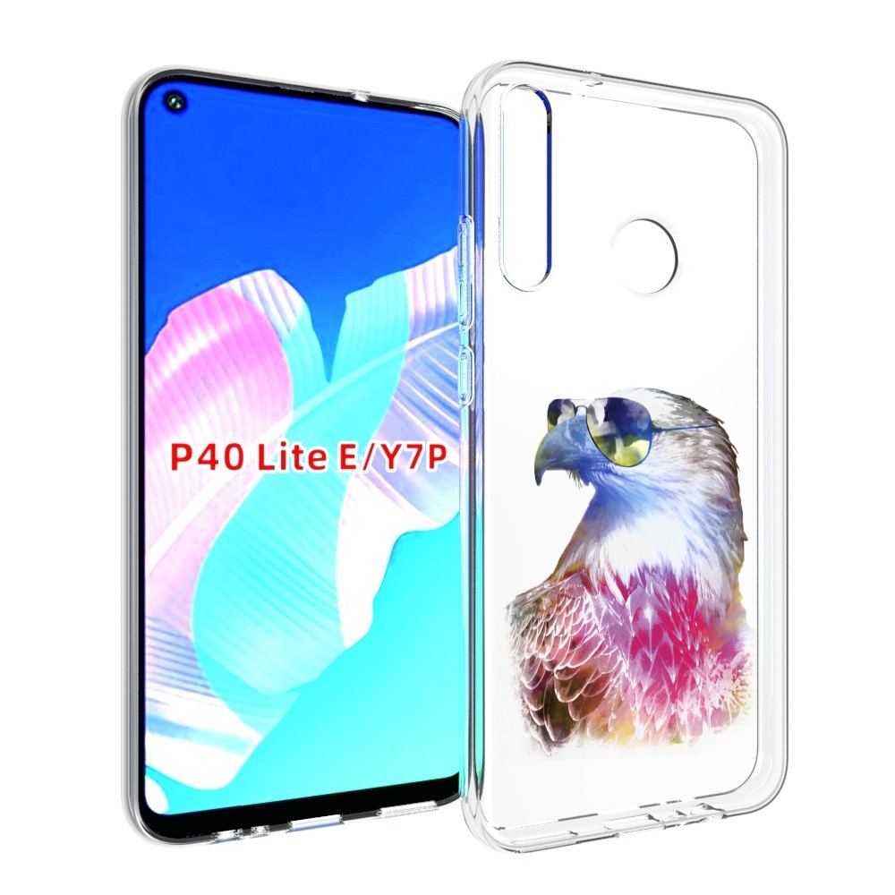 

Чехол бампер MyPads Орел в очках для Huawei P40 Lite E, Прозрачный, Tocco