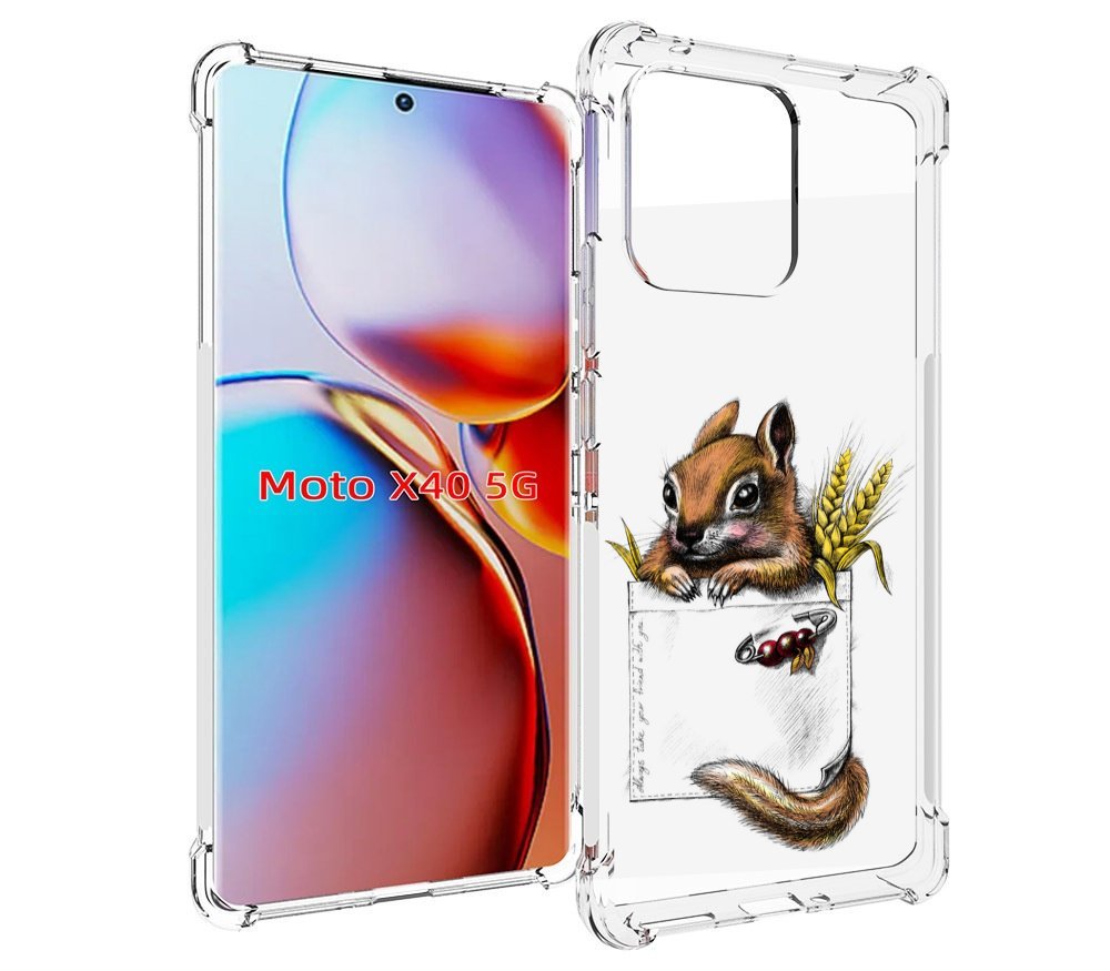 

Чехол MyPads Белочка для Motorola Moto X40, Прозрачный, Tocco