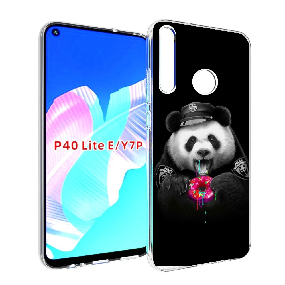 Чехол бампер MyPads Панда-с-пончиком для Huawei P40 Lite E