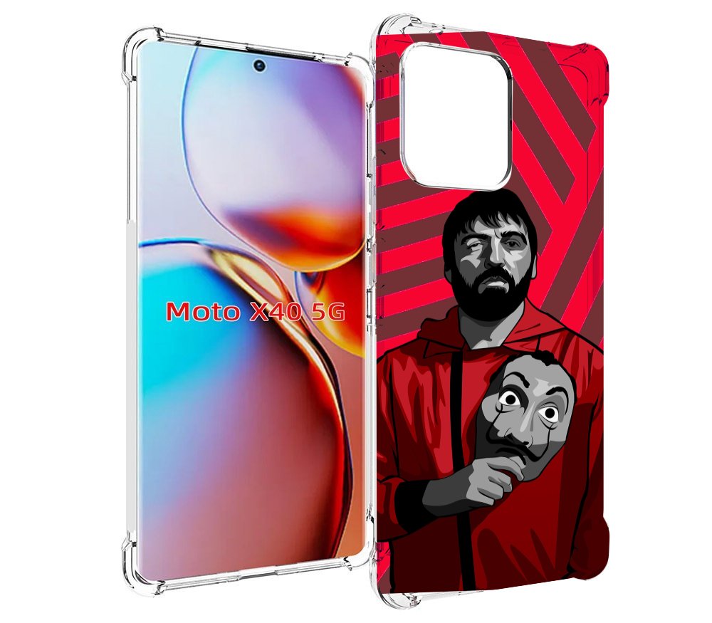 

Чехол MyPads Богата-Бумажный-дом для Motorola Moto X40, Прозрачный, Tocco