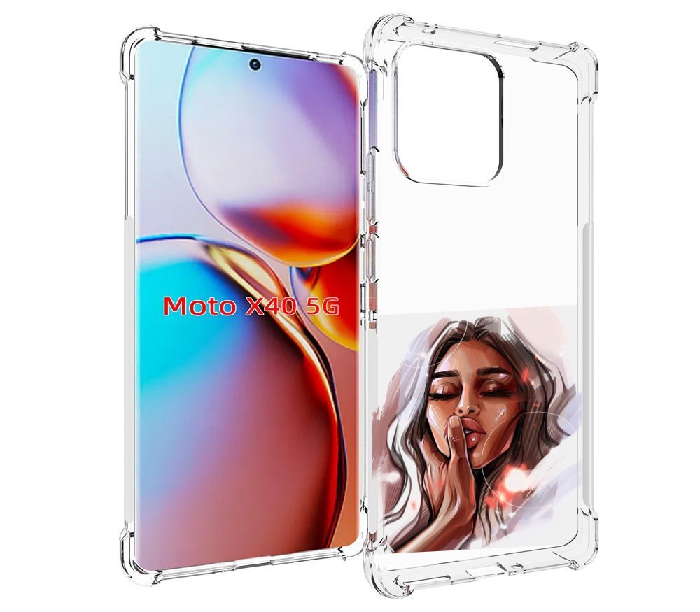 

Чехол MyPads Большие-губы женский для Motorola Moto X40, Прозрачный, Tocco