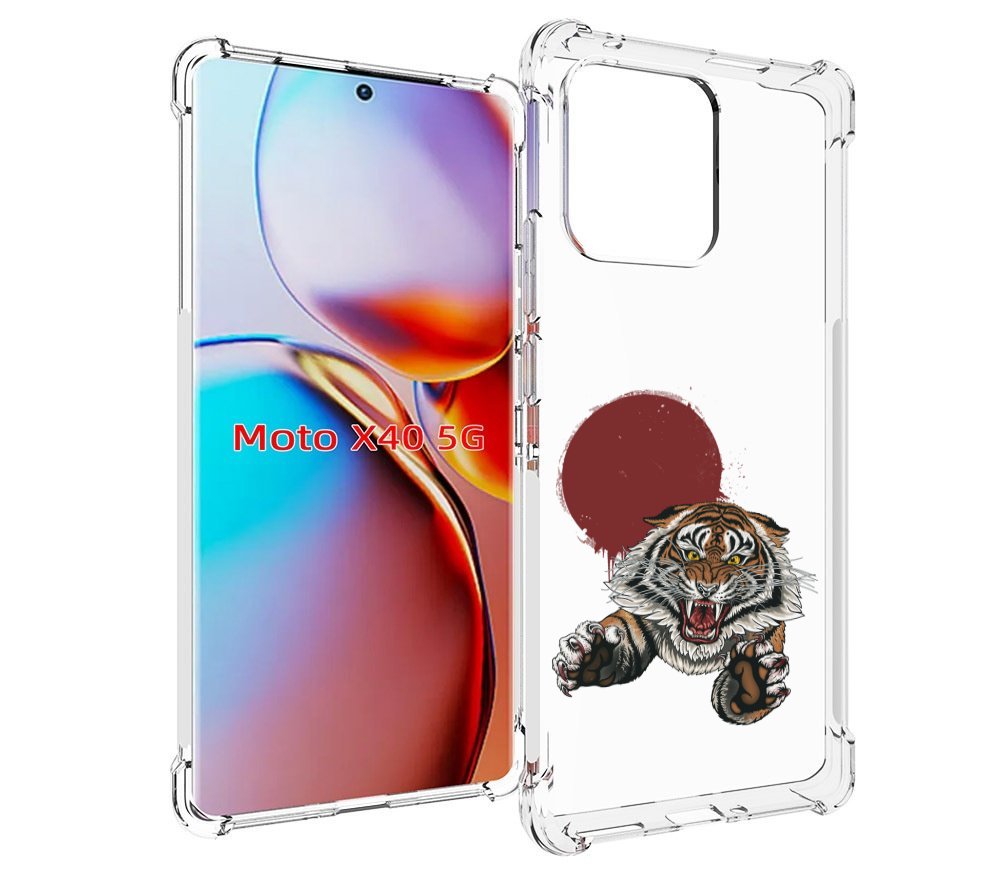 

Чехол MyPads Бросок тигра для Motorola Moto X40, Прозрачный, Tocco