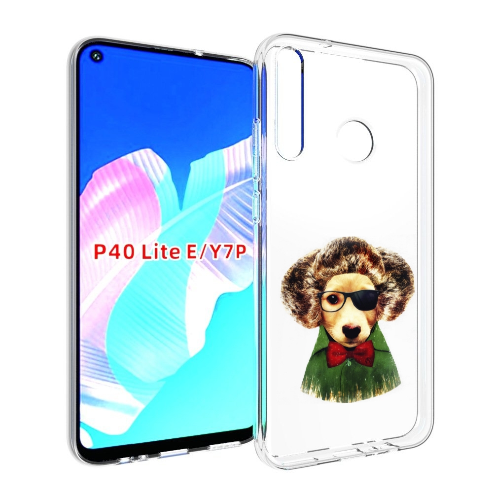

Чехол бампер MyPads Пес в бабочке для Huawei P40 Lite E, Прозрачный, Tocco