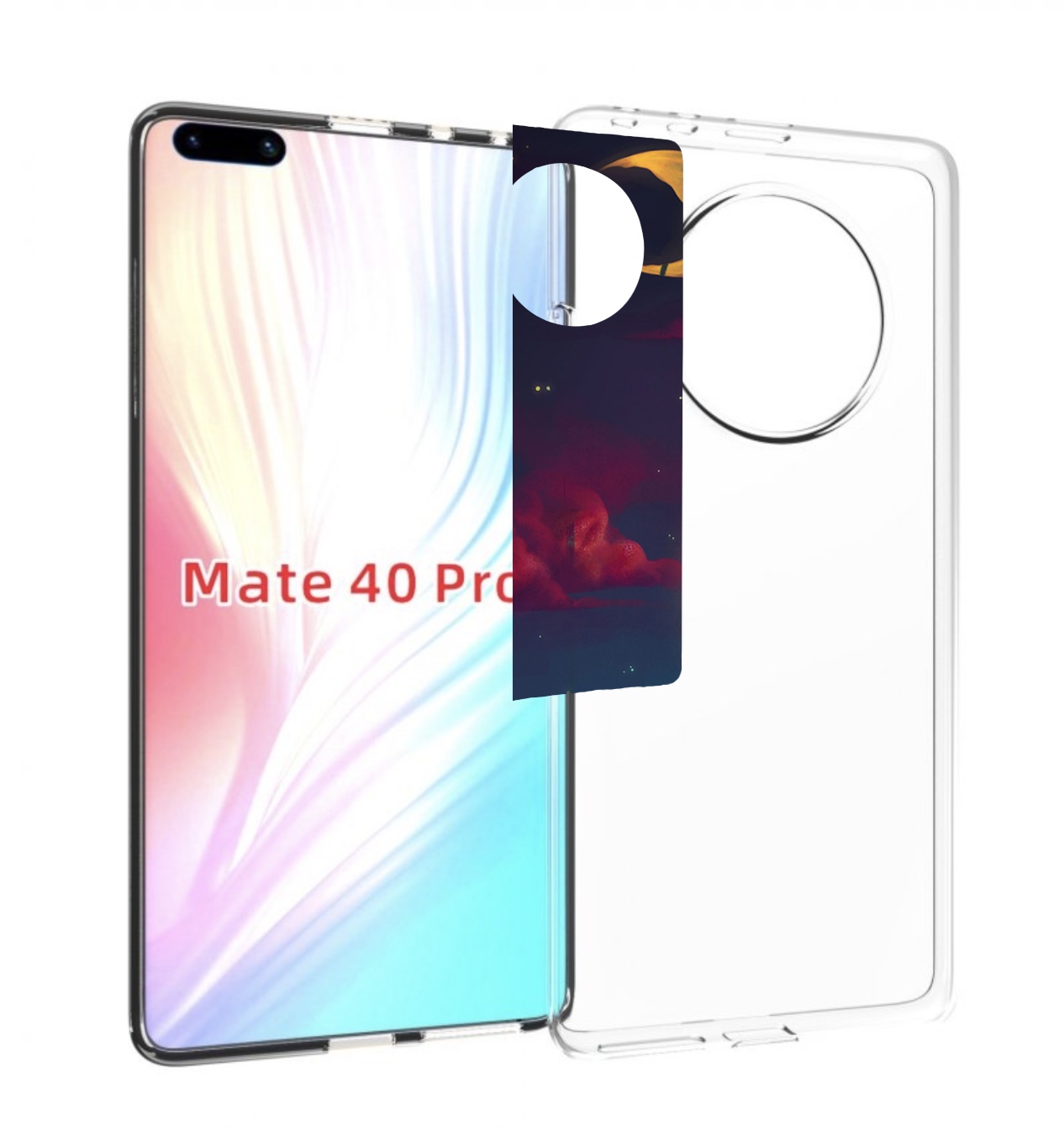 

Чехол MyPads золотая-рыбка-часовая для Huawei Mate 40 Pro (NOH-NX9), Прозрачный, Tocco