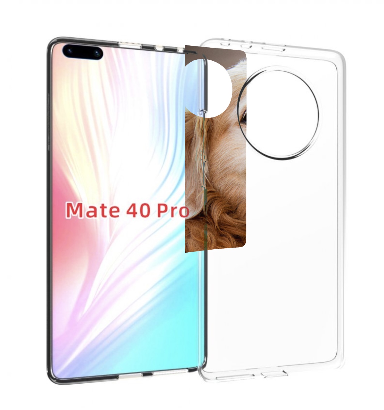 

Чехол MyPads золотистыи ретривер для Huawei Mate 40 Pro (NOH-NX9), Прозрачный, Tocco