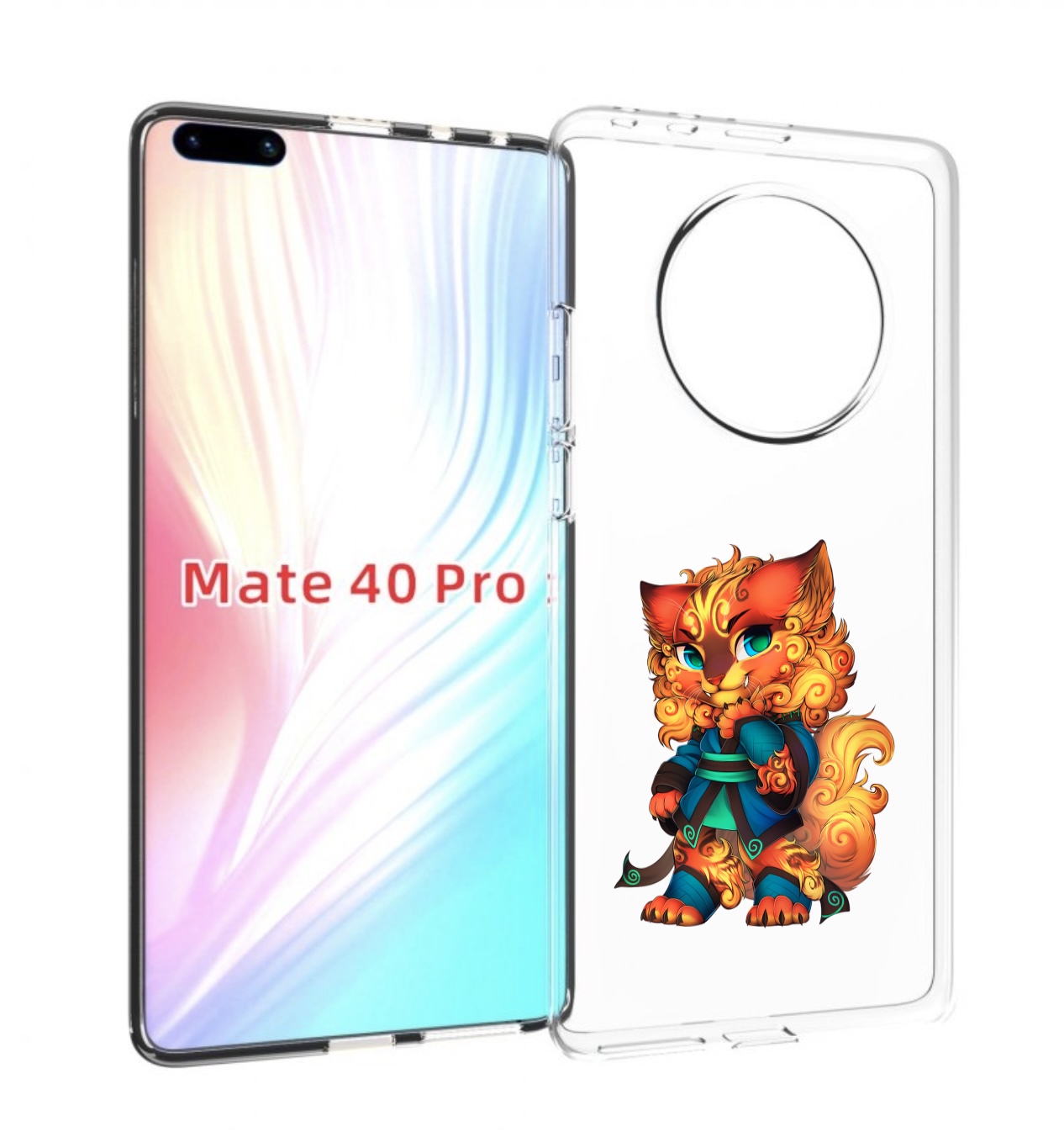 

Чехол MyPads золотой-кот для Huawei Mate 40 Pro (NOH-NX9), Прозрачный, Tocco