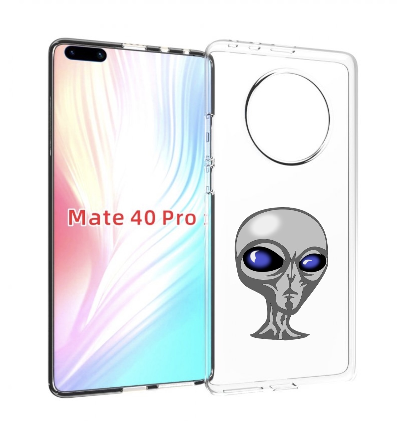 

Чехол MyPads инопланетянин для Huawei Mate 40 Pro (NOH-NX9), Прозрачный, Tocco