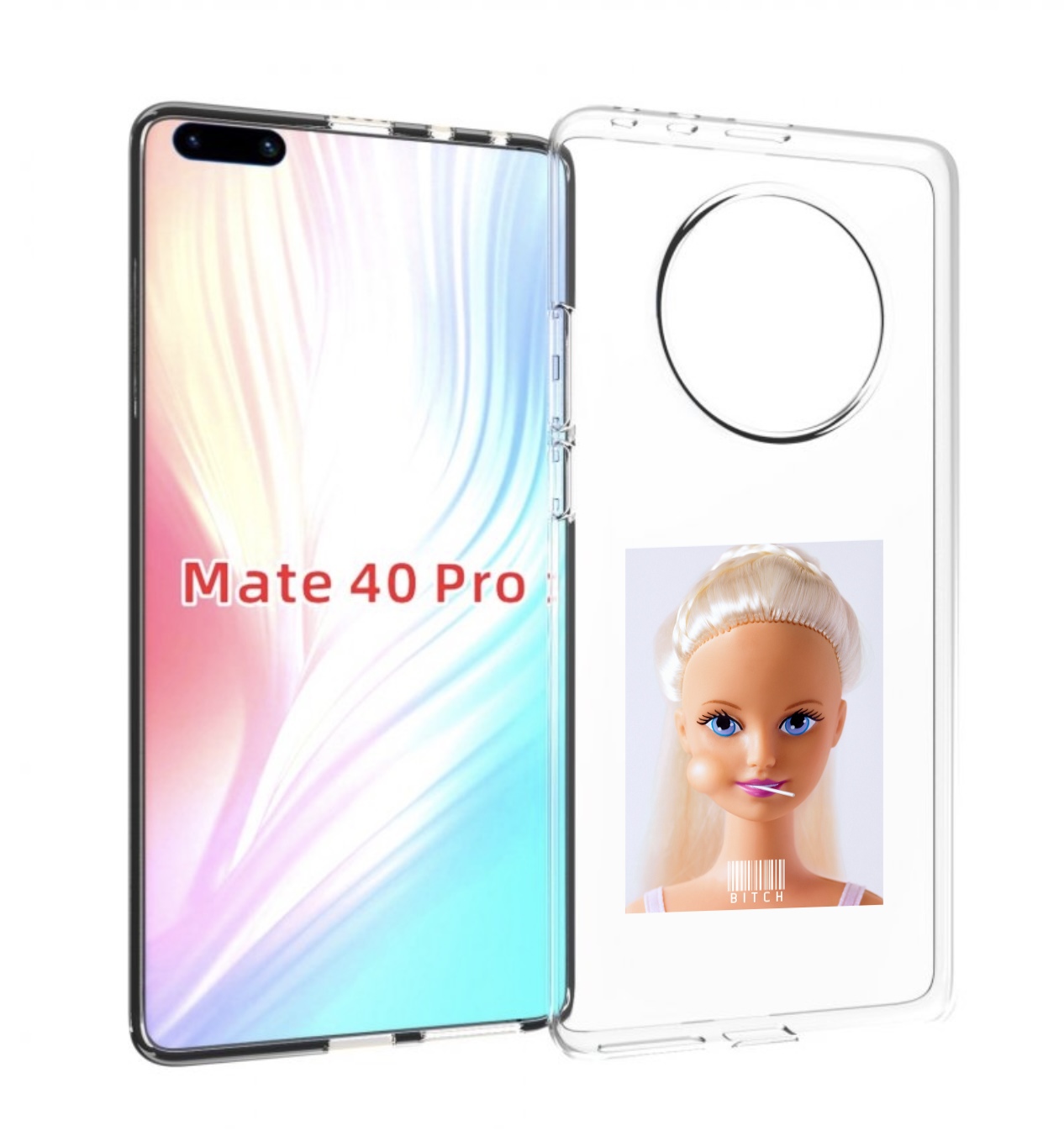 

Чехол MyPads барби для Huawei Mate 40 Pro (NOH-NX9), Прозрачный, Tocco