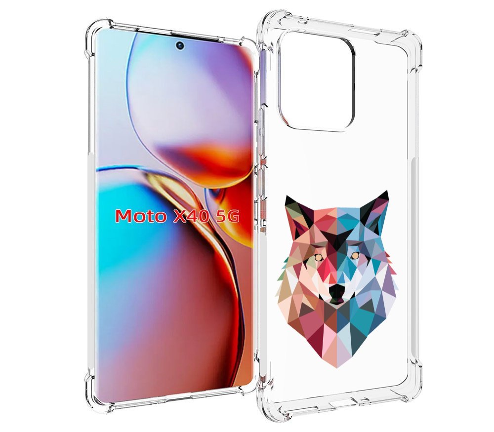 

Чехол MyPads Геометрический-волк для Motorola Moto X40, Прозрачный, Tocco