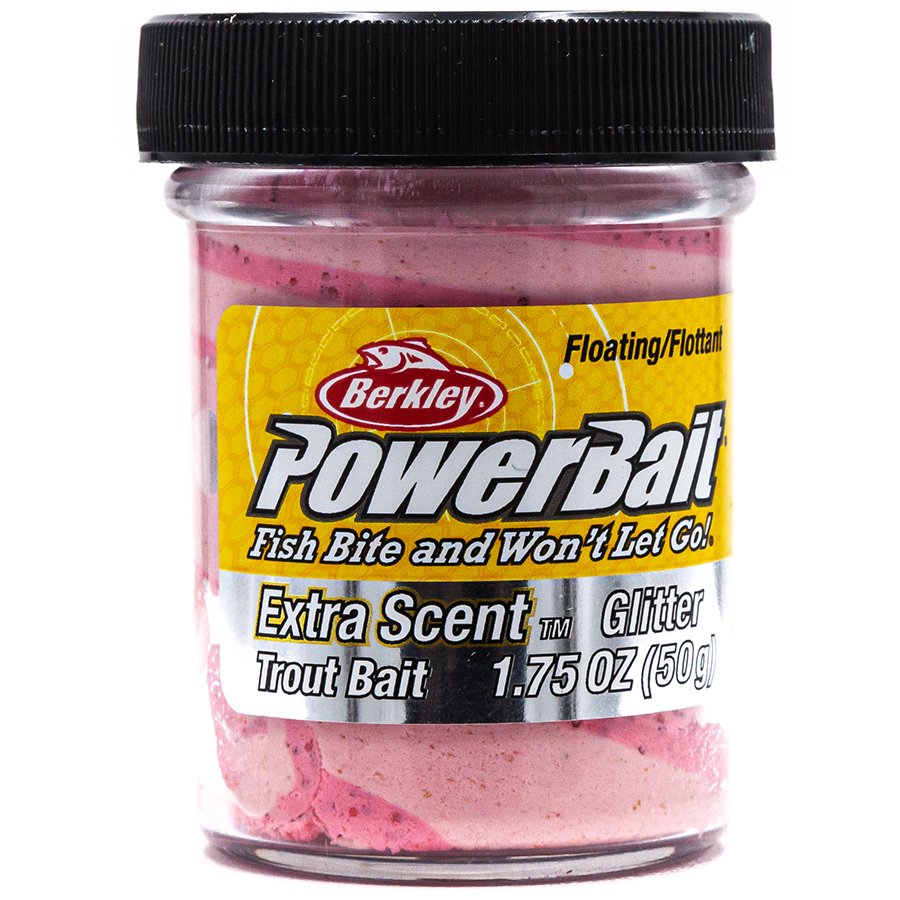 Форелевая паста Berkley PowerBait Extra Scent Glitter 50 гр Funky Flamingo