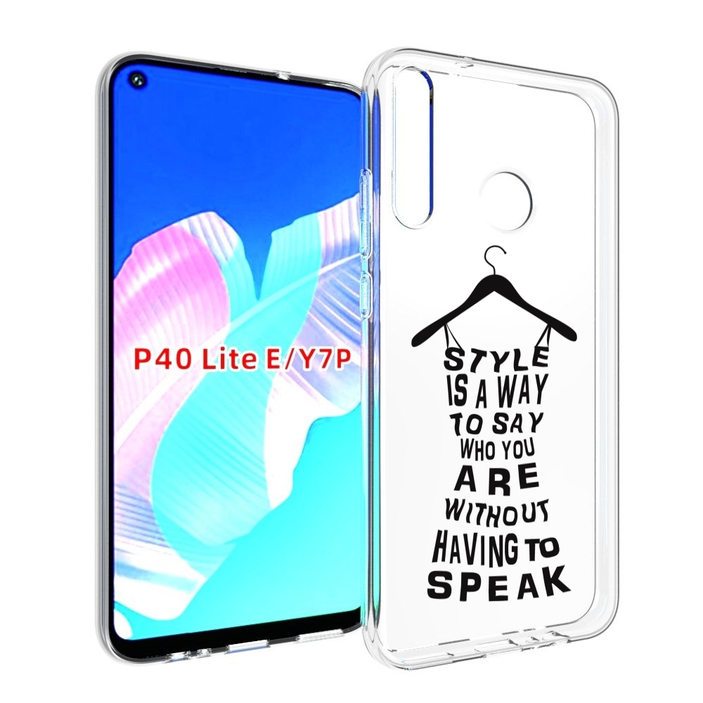 

Чехол бампер MyPads Сарафан-из-слов для Huawei P40 Lite E, Прозрачный, Tocco