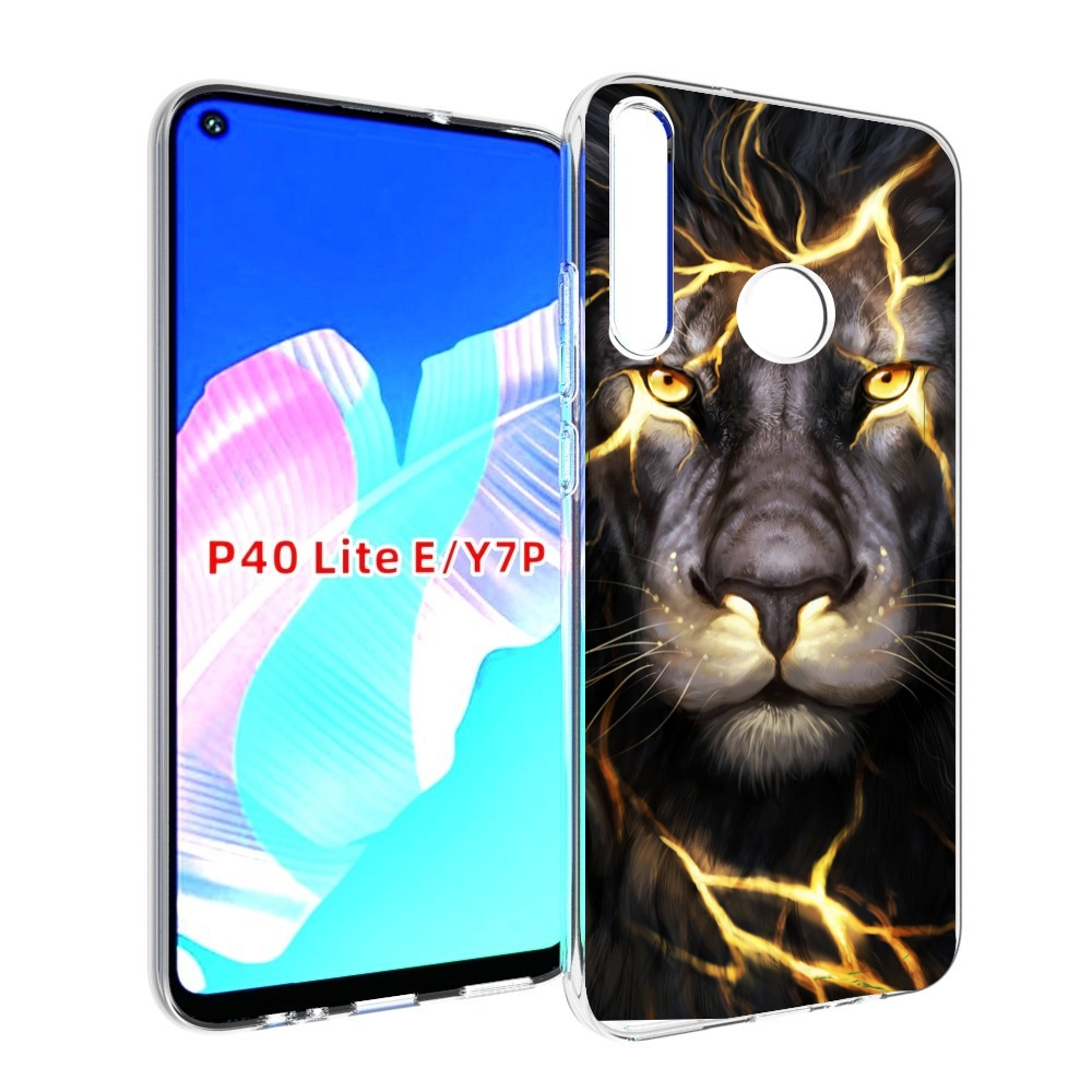 

Чехол бампер MyPads Светящийся-лев мужской для Huawei P40 Lite E, Прозрачный, Tocco