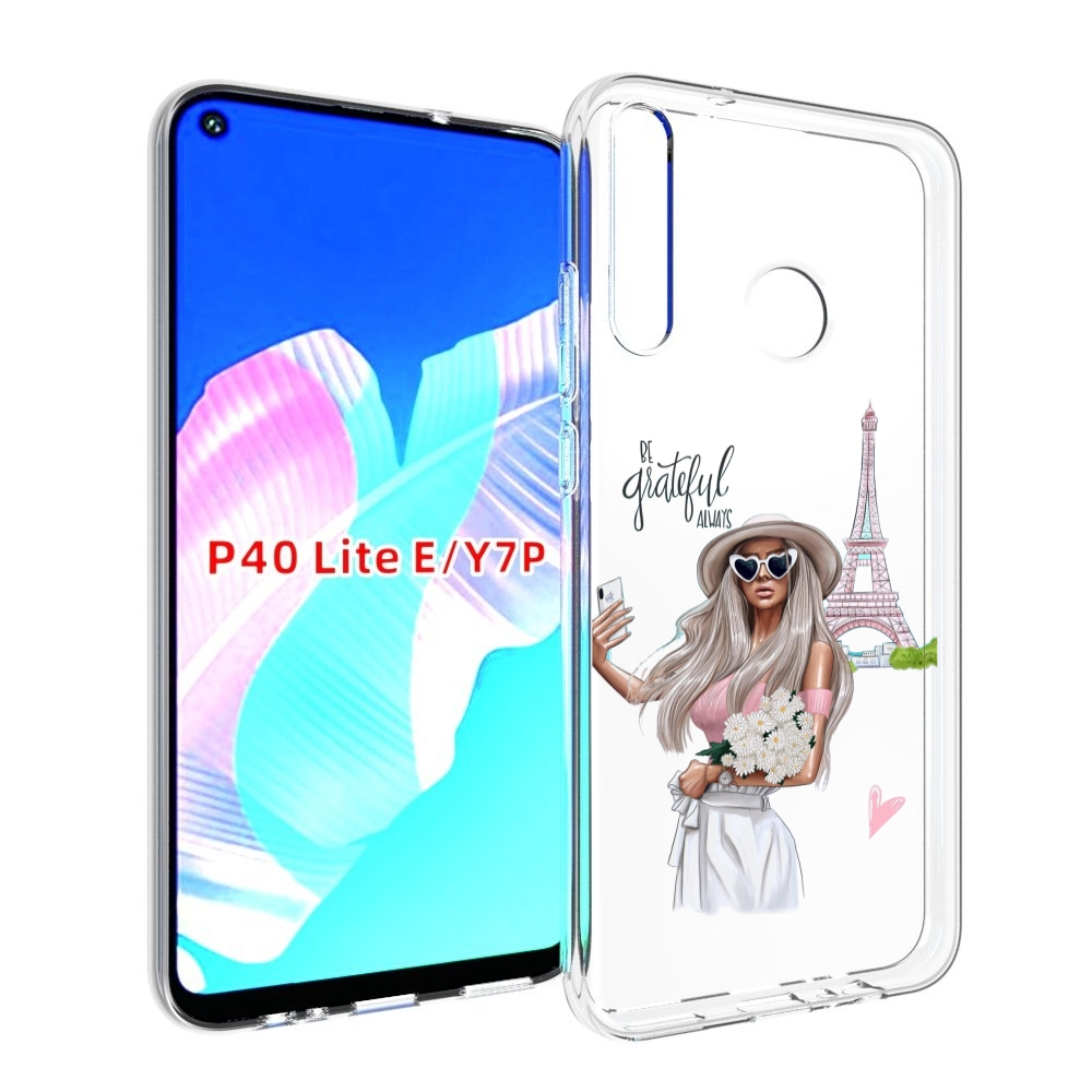 

Чехол бампер MyPads Селфи-в-Париже женский для Huawei P40 Lite E, Прозрачный, Tocco