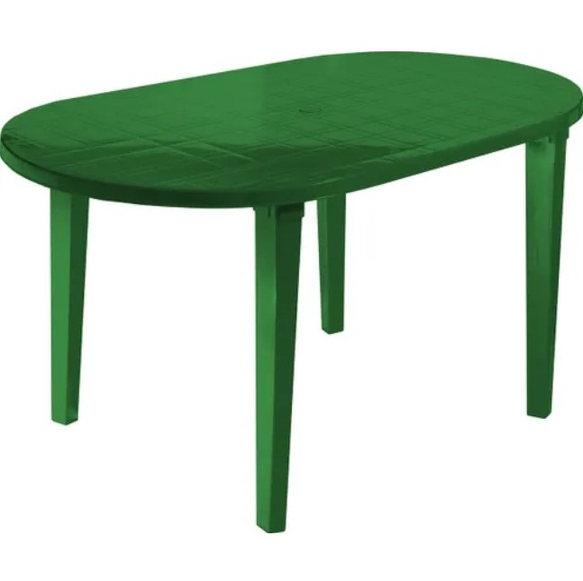 Стол для дачи обеденный Стандарт Пластик dark green 140x80х71 см