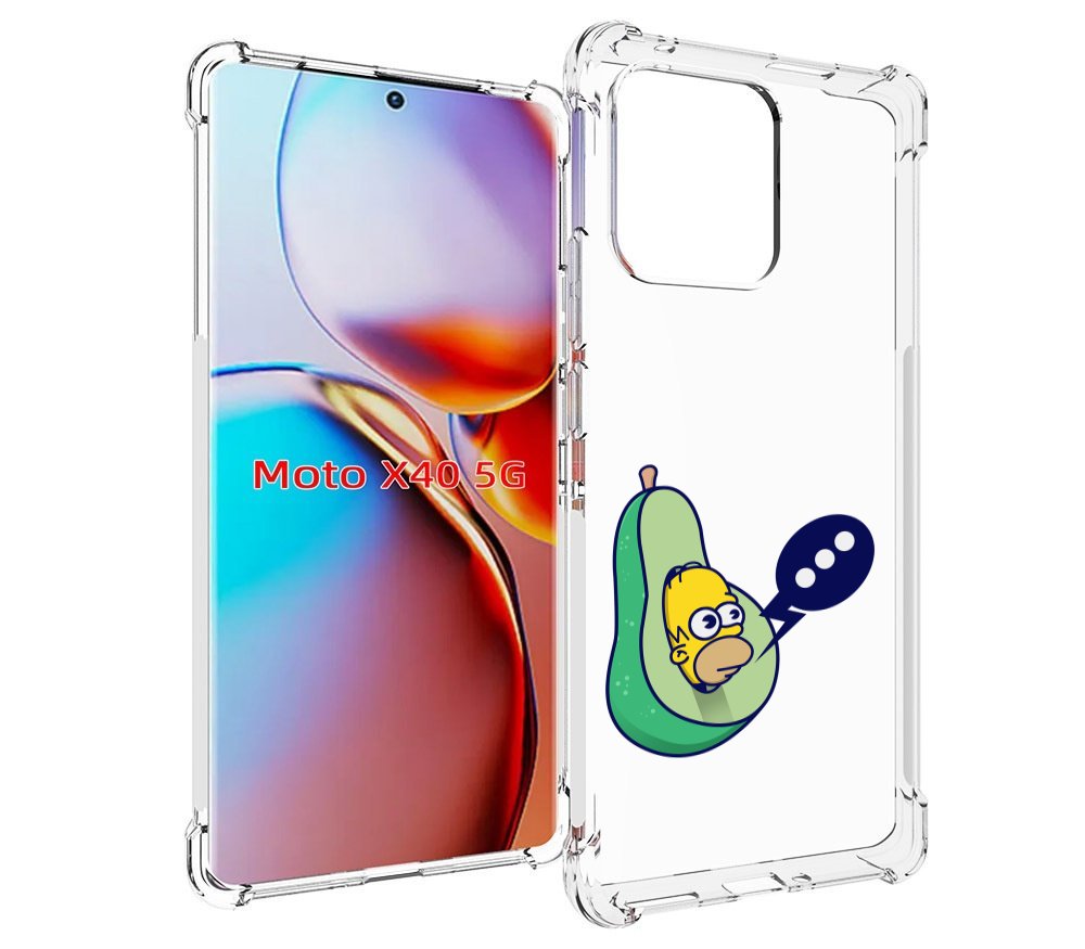 

Чехол MyPads Гомер-авокадо для Motorola Moto X40, Прозрачный, Tocco