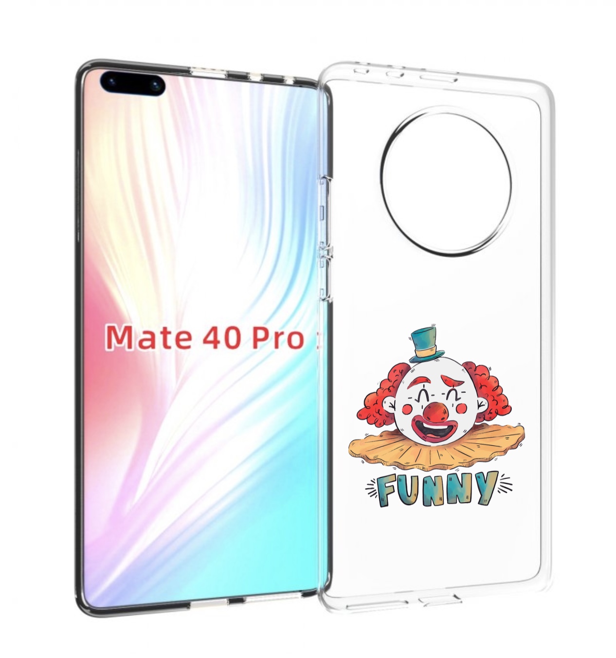

Чехол MyPads клоун-смешной для Huawei Mate 40 Pro (NOH-NX9), Прозрачный, Tocco