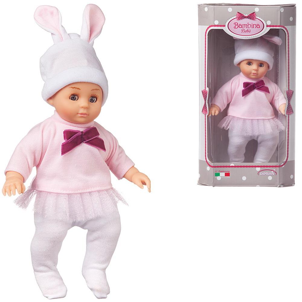 Кукла Dimian Bambina Bebe Пупс в бело-розовом костюмчике и шапочке 20см BD1651-M37/w(5)