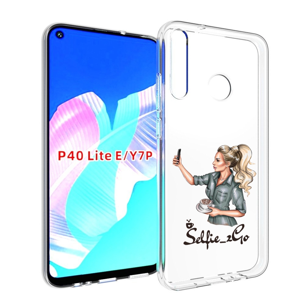 

Чехол бампер MyPads Селфи-девушка женский для Huawei P40 Lite E, Прозрачный, Tocco