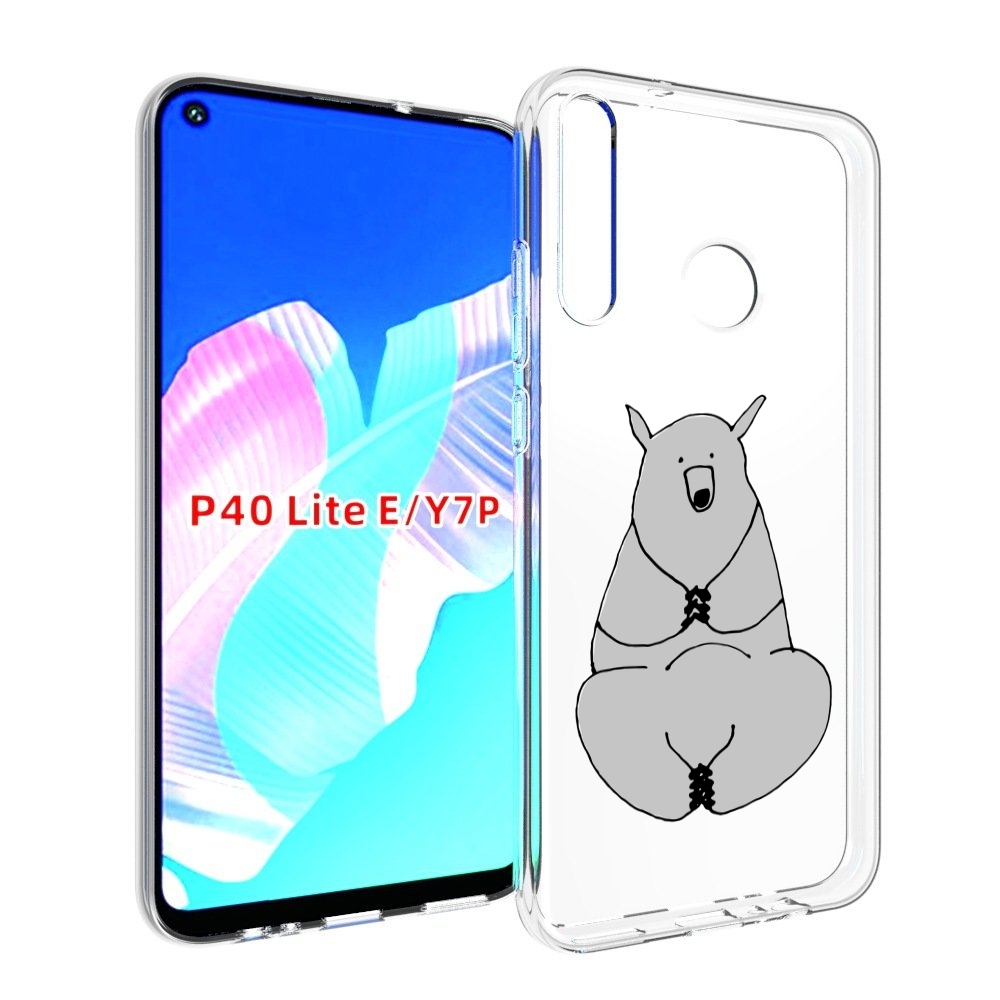 

Чехол бампер MyPads Серый медведь для Huawei P40 Lite E, Прозрачный, Tocco