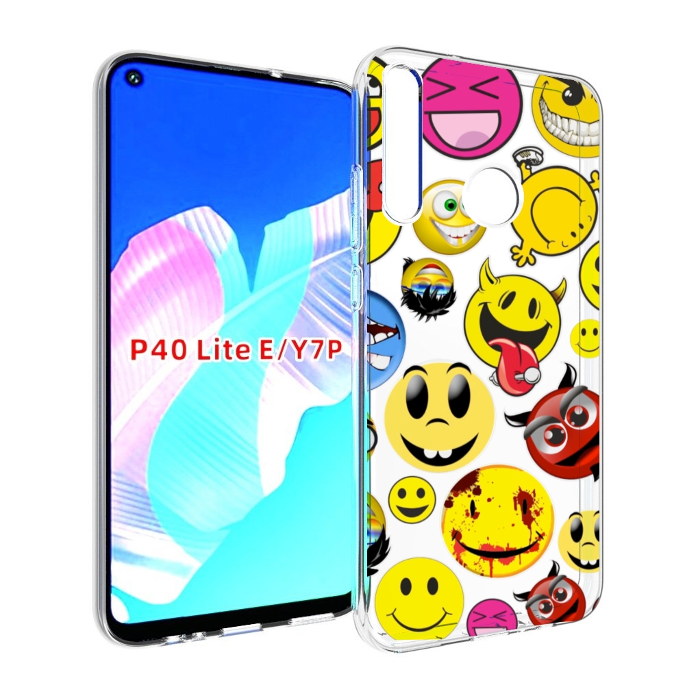 

Чехол бампер MyPads Смайлики для Huawei P40 Lite E, Прозрачный, Tocco