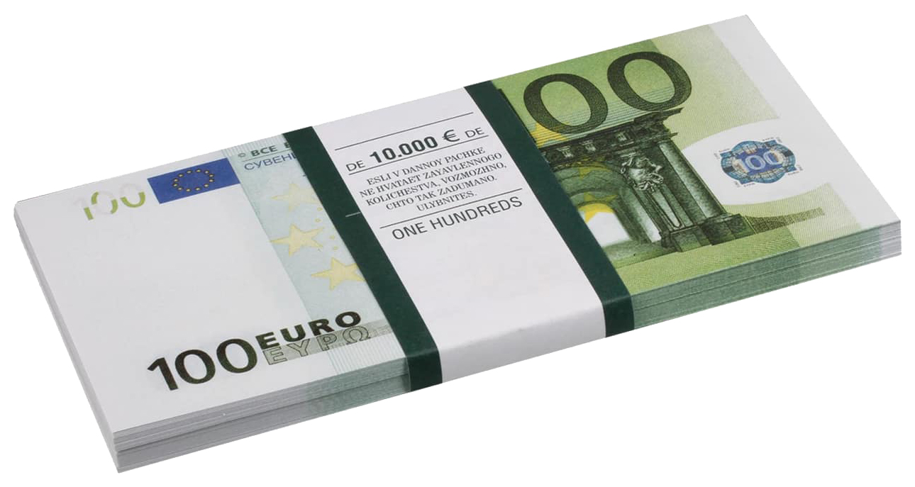 фото Деньги шуточные 100 евро, упаковка с европодвесом, ad0000044 филькина грамота