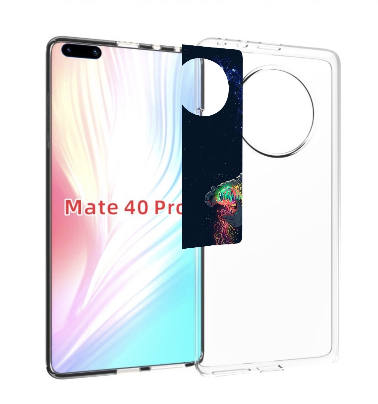 

Чехол MyPads космонавт-с-оружием-арты для Huawei Mate 40 Pro (NOH-NX9), Прозрачный, Tocco