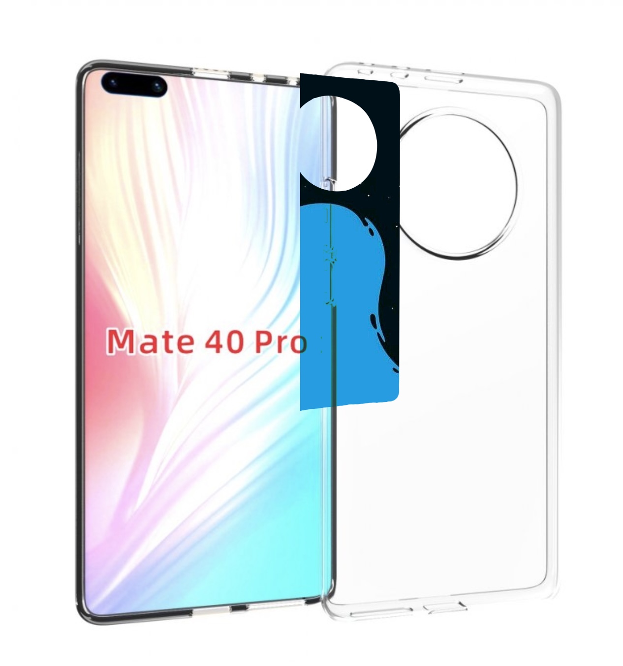 

Чехол MyPads космос из черной краски для Huawei Mate 40 Pro (NOH-NX9), Прозрачный, Tocco