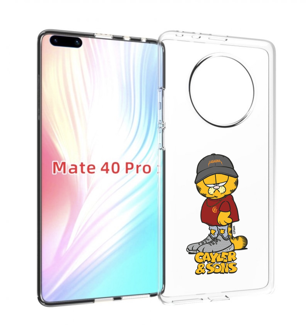 Чехол MyPads кот-в-кроссовках для Huawei Mate 40 Pro (NOH-NX9)