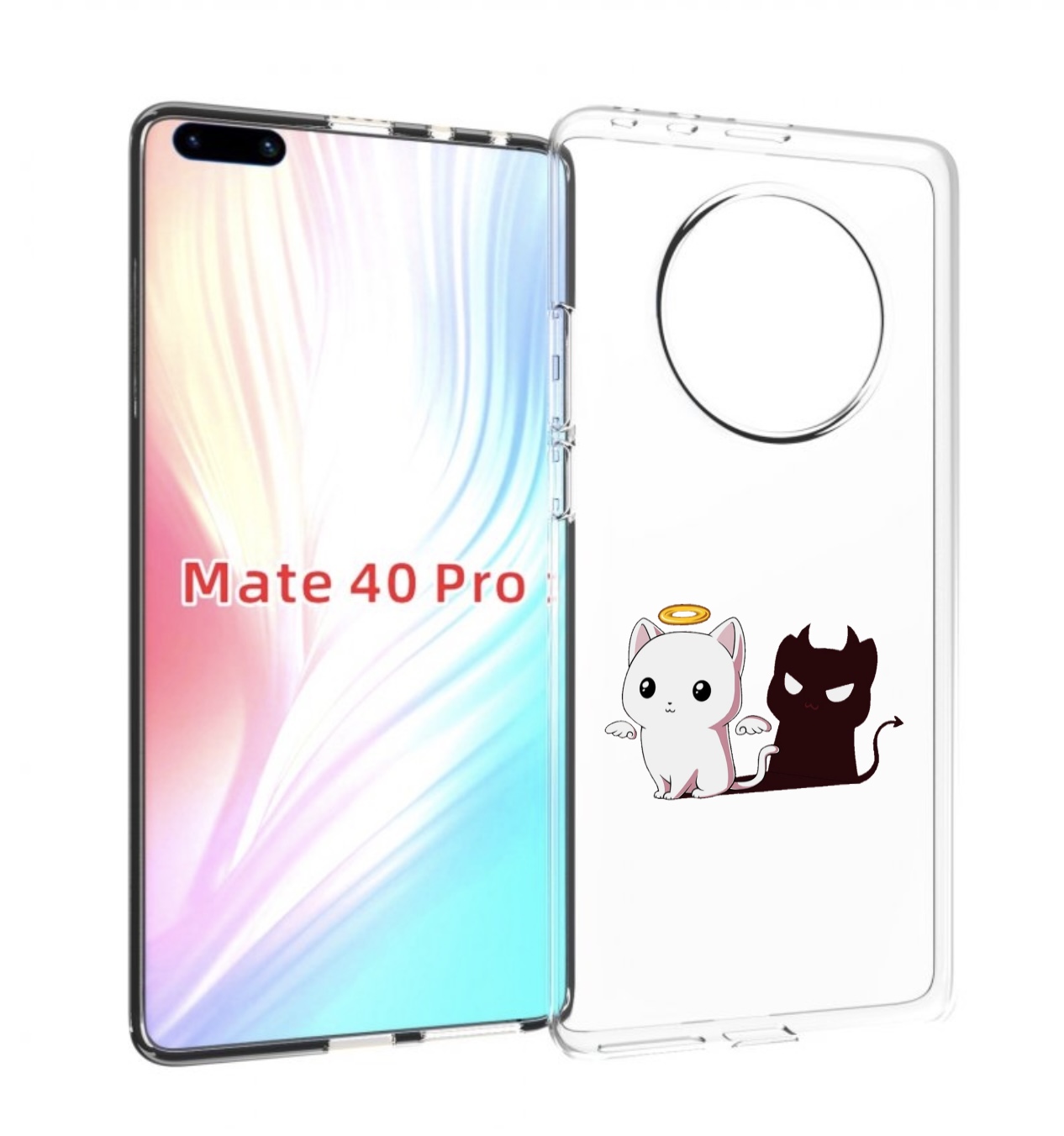 

Чехол MyPads котик-с-злой-тенью для Huawei Mate 40 Pro (NOH-NX9), Прозрачный, Tocco