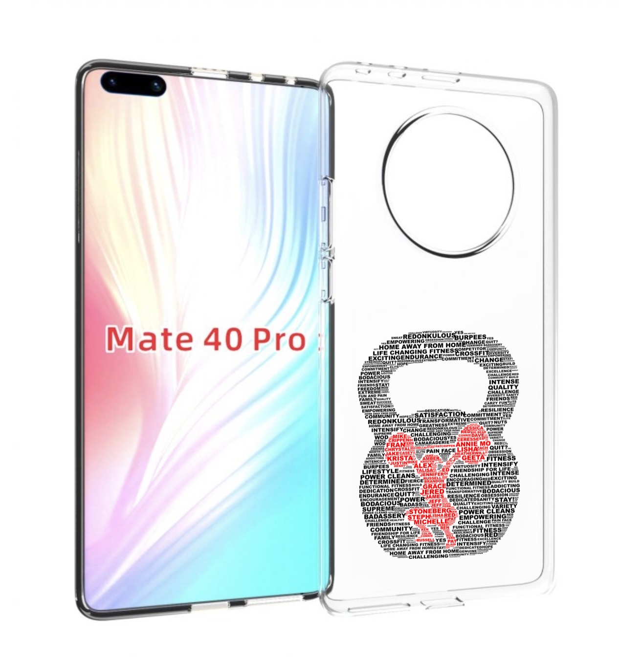 

Чехол MyPads бодибилдинг гиря из слов для Huawei Mate 40 Pro (NOH-NX9), Прозрачный, Tocco