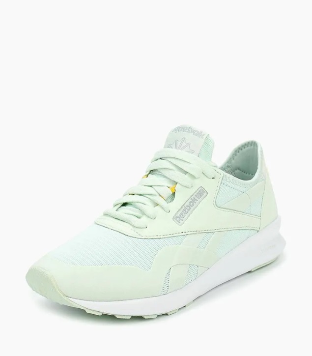 фото Кроссовки женские reebok cl nylon sp зеленые 36 ru