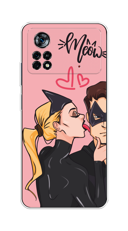 

Чехол Awog на Poco X4 Pro 5G "Kiss of Cat Woman", Розовый;черный;бежевый, 313150-1