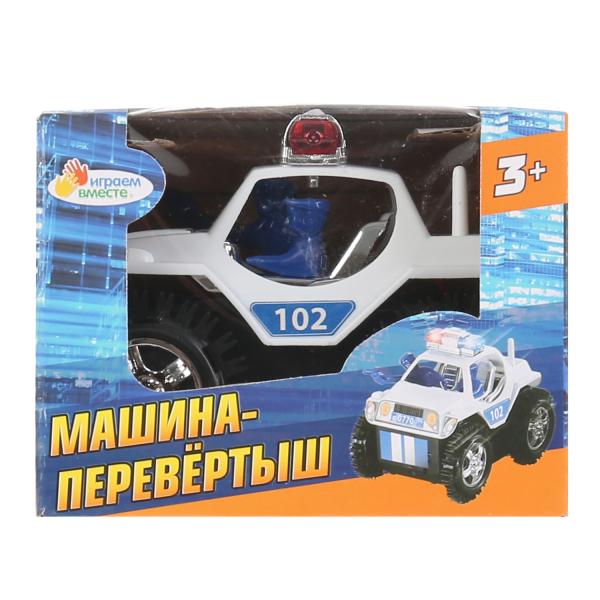 

Машина-перевертыш на бат полиция, с фигурками 11,5*9*9см Играем вместе