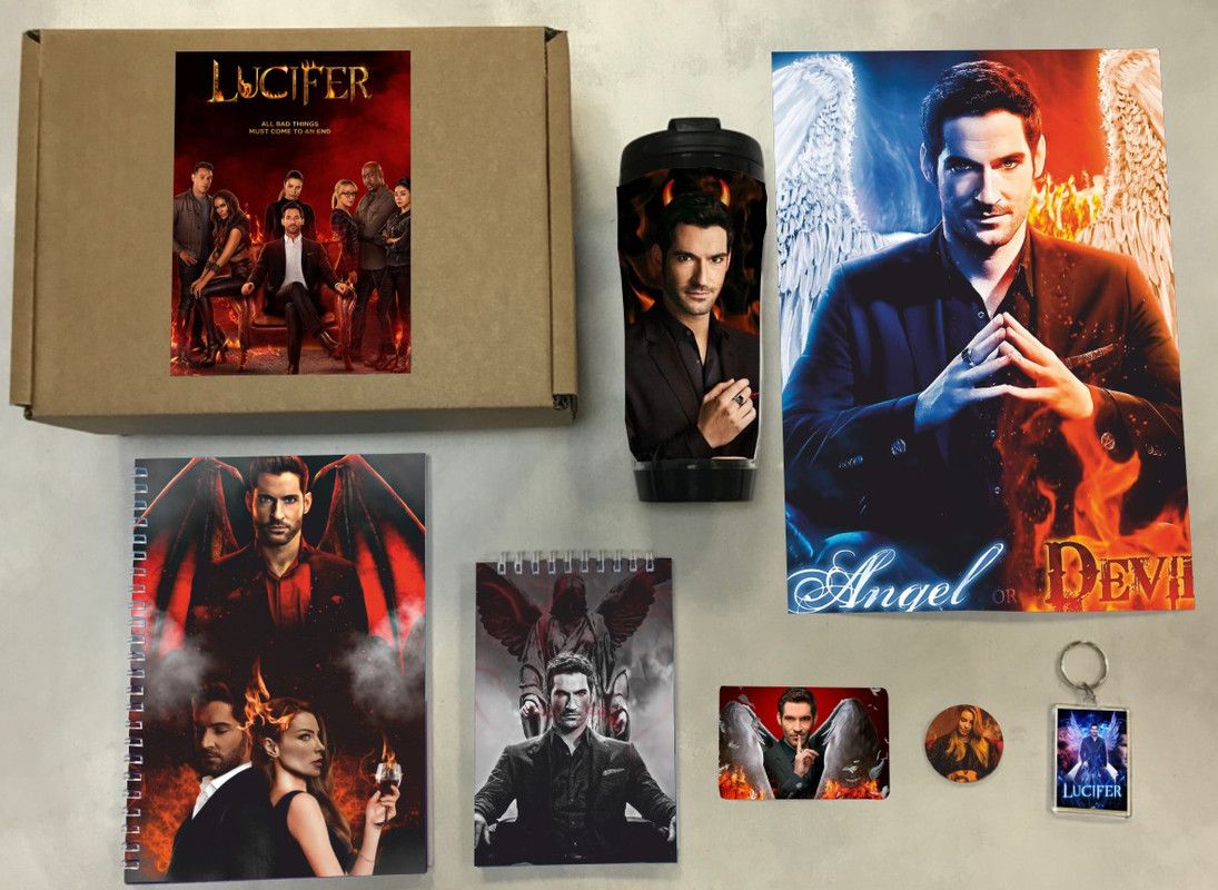 

Бокс с подарком принт Сериал Люцифер, Lucifer, 0005, 7 предметов