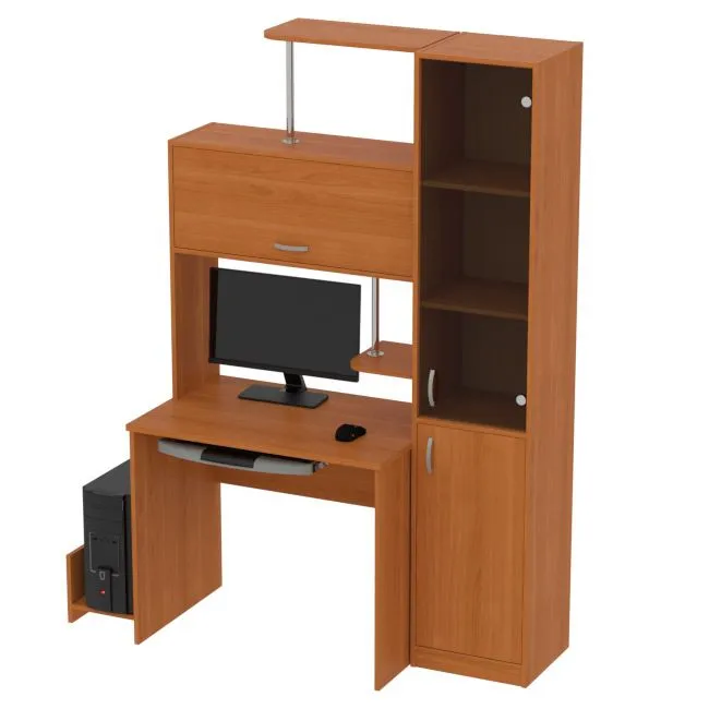 

Компьютерный стол ДКС-31 130/60/202 см Вишня Оксфорд