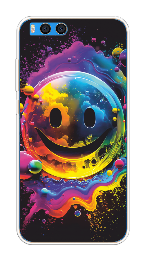

Чехол Awog на Xiaomi Mi Note 3 "Кислотный смайл", Фиолетовый;желтый;синий, 32450-1