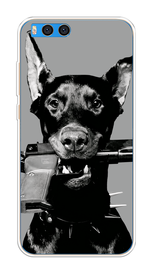 

Чехол Awog на Xiaomi Mi Note 3 "Доберман", Серый, 32450-1